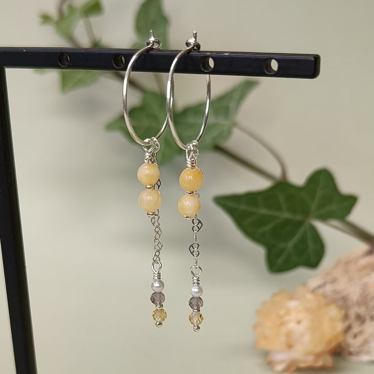 Plys øreringe - gule