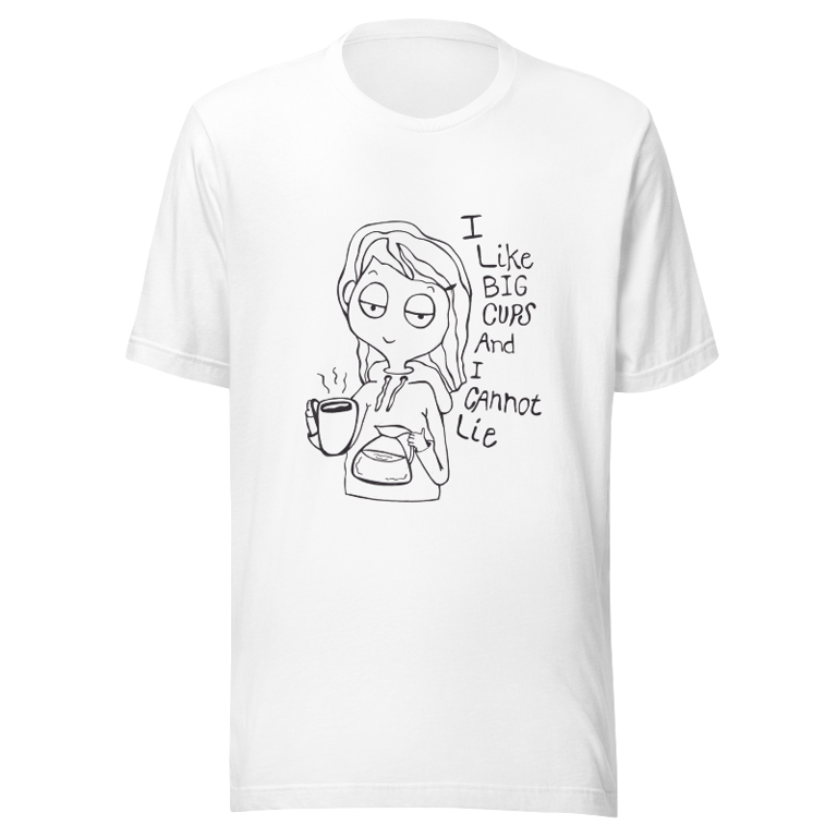 T-shirt: i like big cups Hvid Small