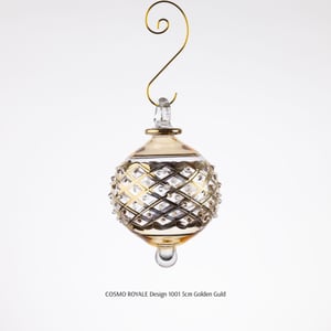 JULEKUGLE DESIGN 1001 GOLDEN MED GULD – produktbillede