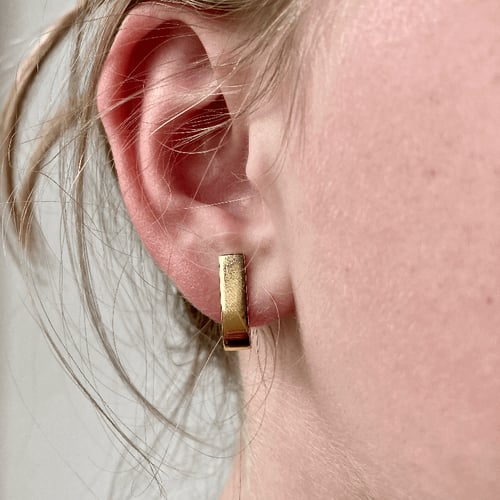 Hook small øreringe forgyldt (4)