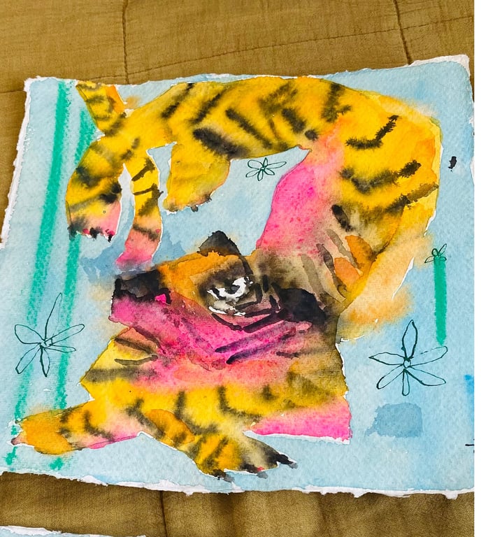 Kollektion på 4 -spirrevip tigere (2)