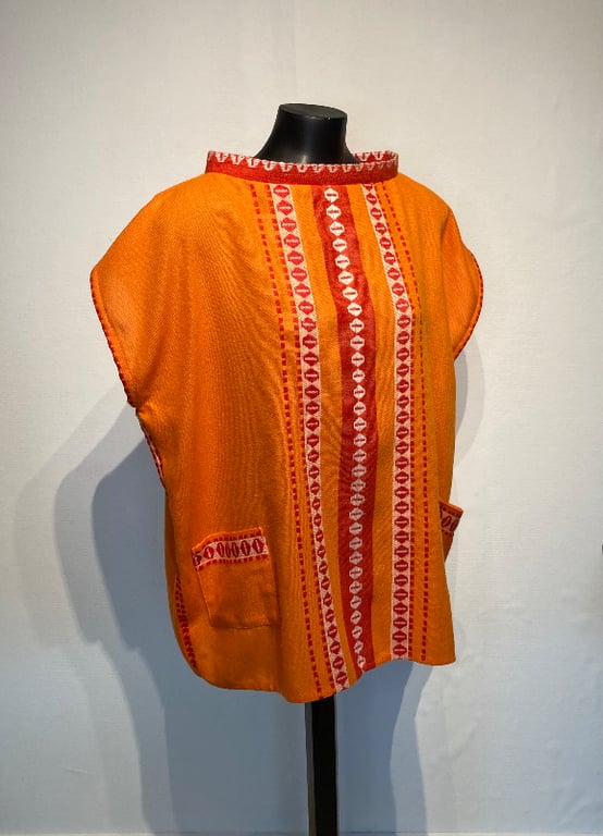 Anna-vest i retro orange billede 2