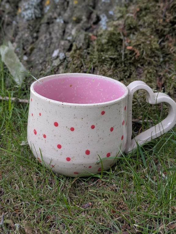 ❤️ kop pink/røde prikker 