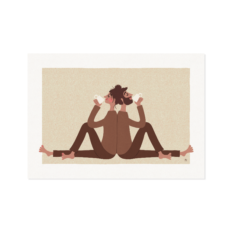 Kaffestund – brun – plakat