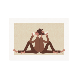 Kaffestund – brun – plakat – produktbillede