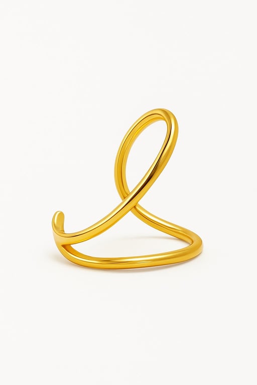 INEL Wave Cuff 18K Gold-Plated Silver