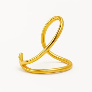 INEL Wave Cuff 18K Gold-Plated Silver – produktbillede