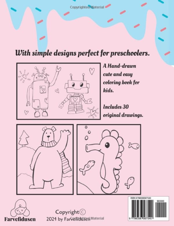 Malebog: Cute & Easy Coloring Book (2)