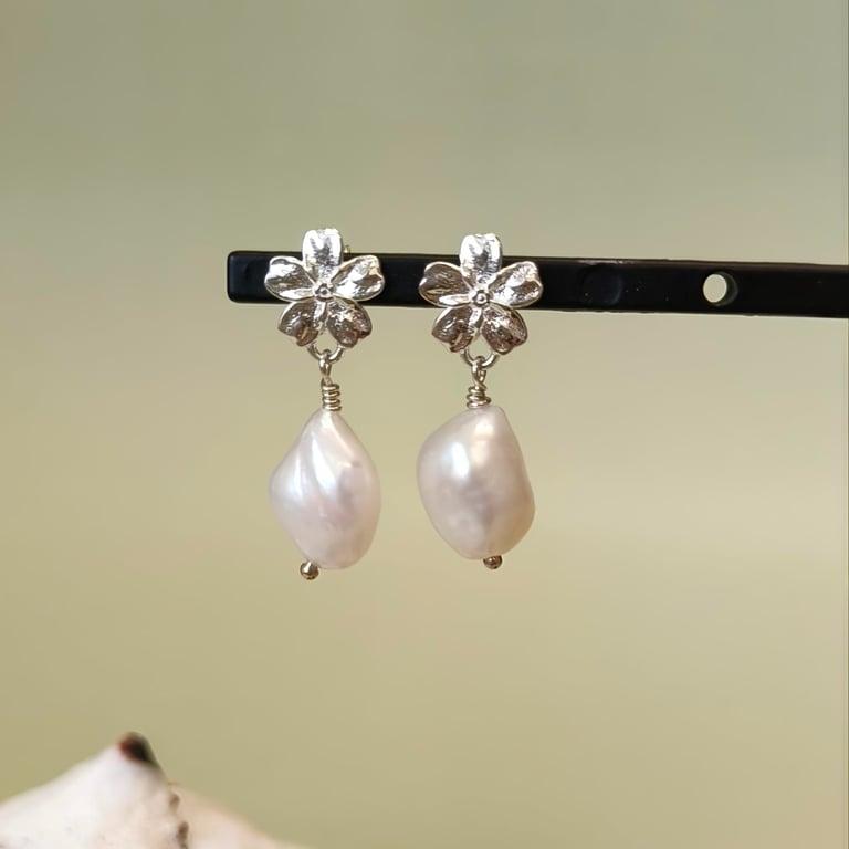 Dronninge-blomst øreringe billede 2