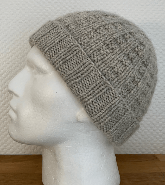 Printet opskrift: Herrelækker Hue STRUKTUR  (voksen)