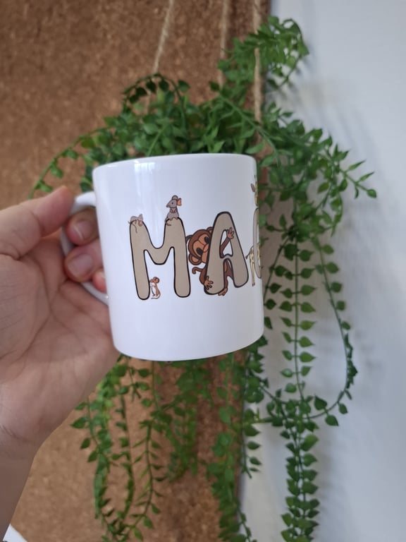 Lille Krus med NAVN: Dyr Grøn skrift, Hvid baggrund (3)