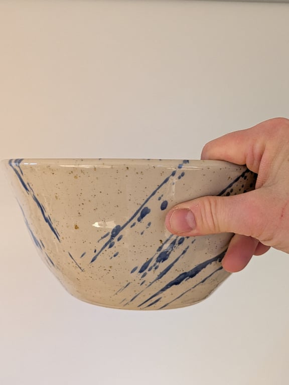 Skål blå splash  billede 2