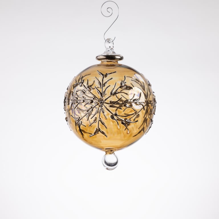 JULEKUGLE DESIGN 1014 DIJON MED HVIDGULD billede 3