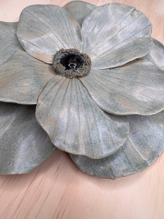 Vægblomst i mat grøn  billede 2