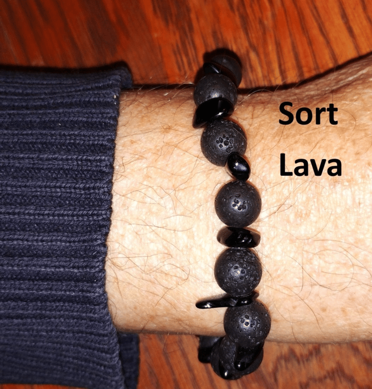 Armbånd med Lavasten