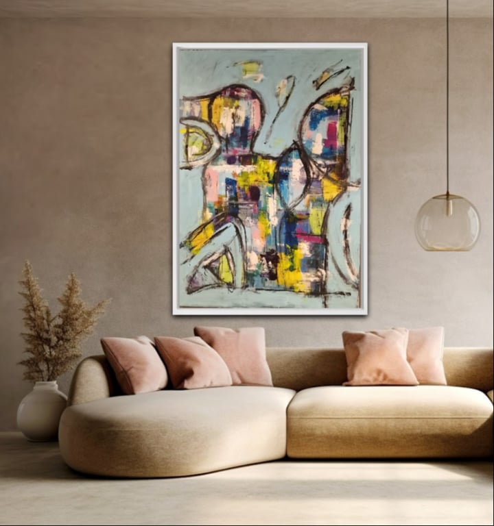 #1145 Maleri 100X140cm  SOLD billede 4