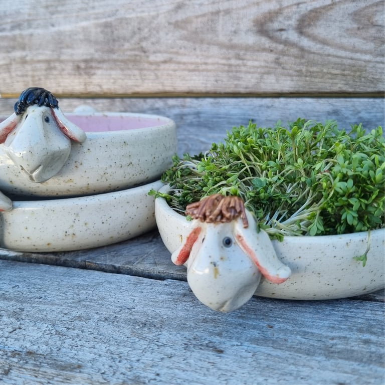 Karseskål "fårnemt" hørgul billede 4