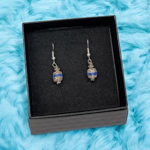 Blå øreringe  – produktbillede