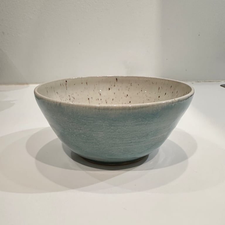 Skål råhvid med nister, glacier 13x6