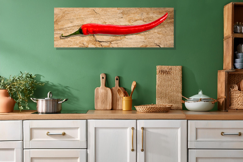 Rød chili på sten bord billede 2
