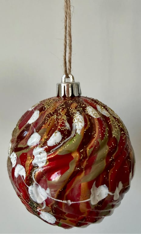 Kunst julekugle 60