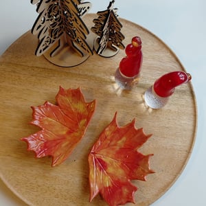 efterårsblade, sæt, rødlige – produktbillede