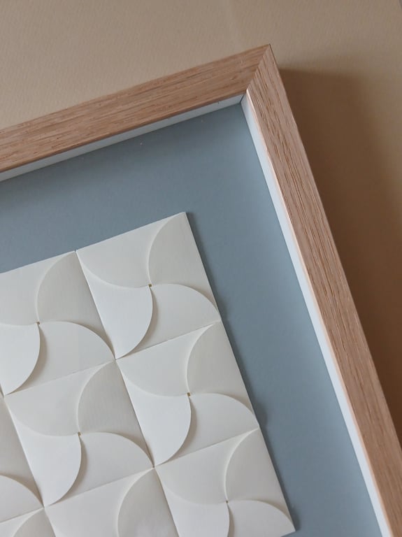 30x30cm Foldet værk, indrammet  (4)