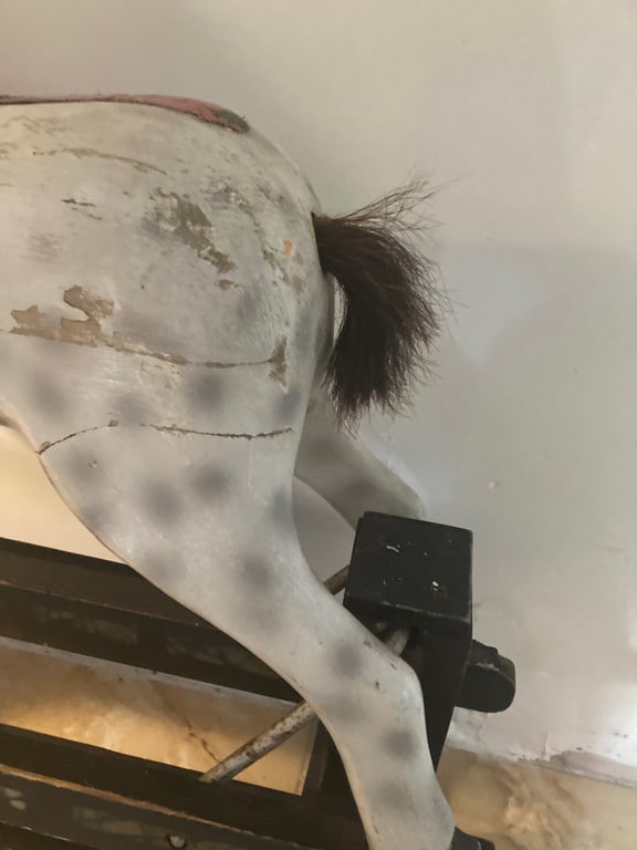 Antik Træ gyngehest (10)