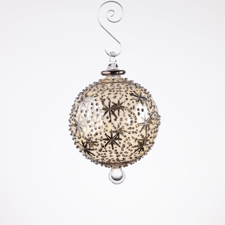 JULEKUGLE DESIGN 1003 DIJON MED HVIDGULD billede 2