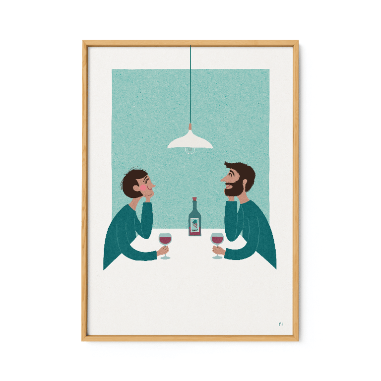 Rødvinshyggeligt – plakat billede 2