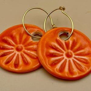 Øreringe, Gylden Sol – produktbillede