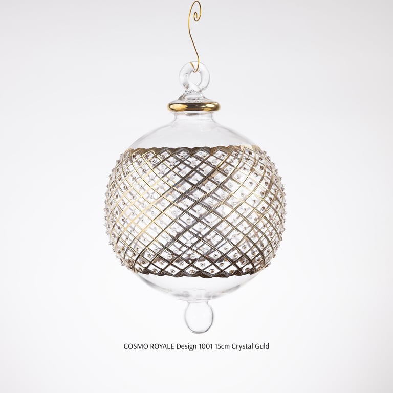 JULEKUGLE DESIGN 1001 KRYSTAL MED GULD ELLER HVIDGULD billede 8