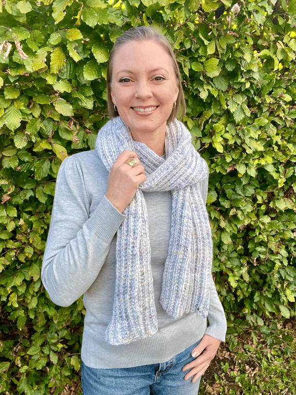 Freja halstørklæde og pandebånd strikkeopskrift billede 3