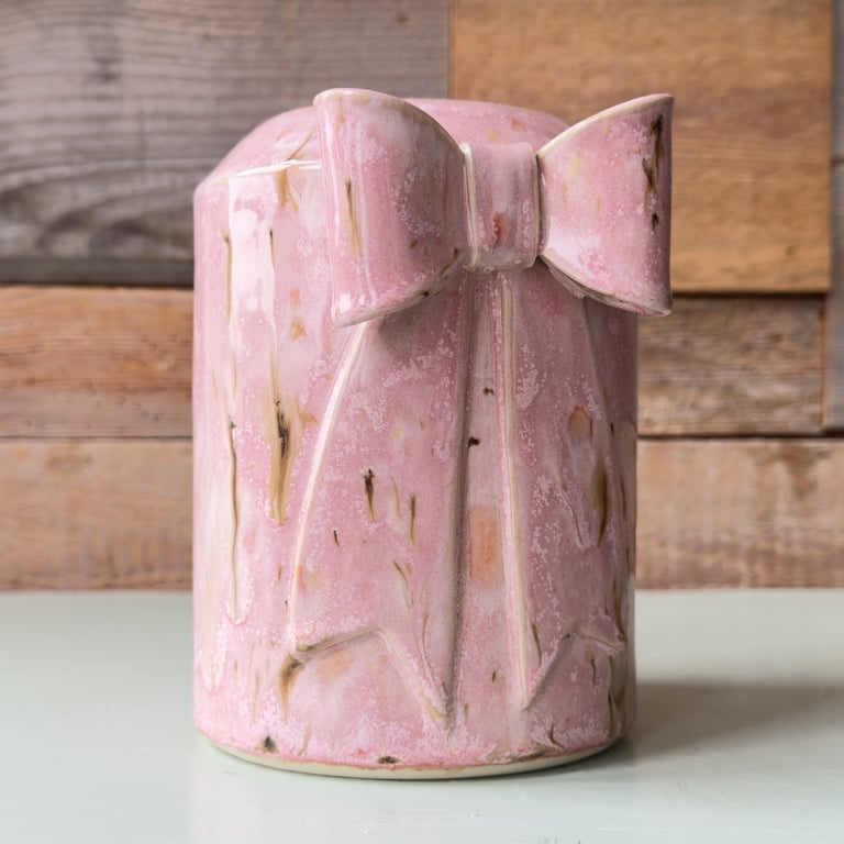 Vase med stor sløjfe billede 2