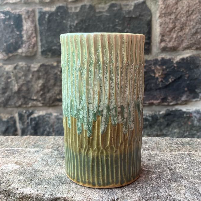 Facetskåret unika vase  billede 2