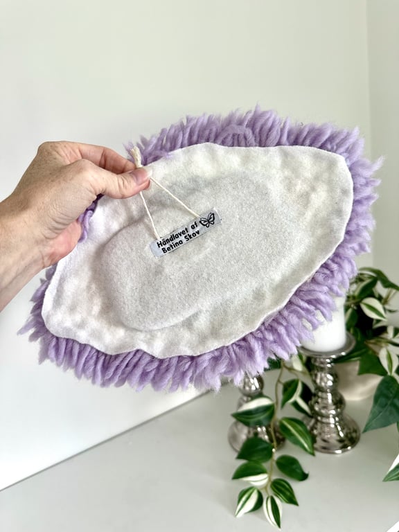 Tuftet øje som vægophæng – håndlavet i 100% uld  billede 4