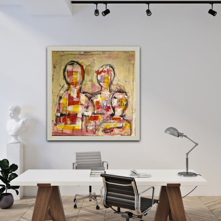 #1156 Kunstværk 120X120 cm billede 3