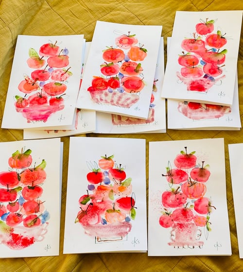 3 Æblekort - stor- unika kort 