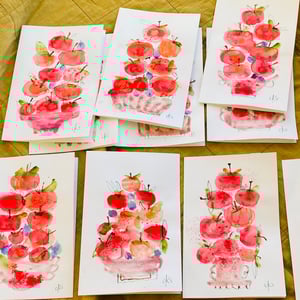 3 Æblekort - stor- unika kort  – produktbillede