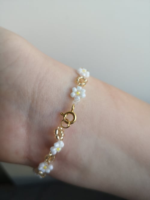 Ophelia med brun perle- guld  (2)