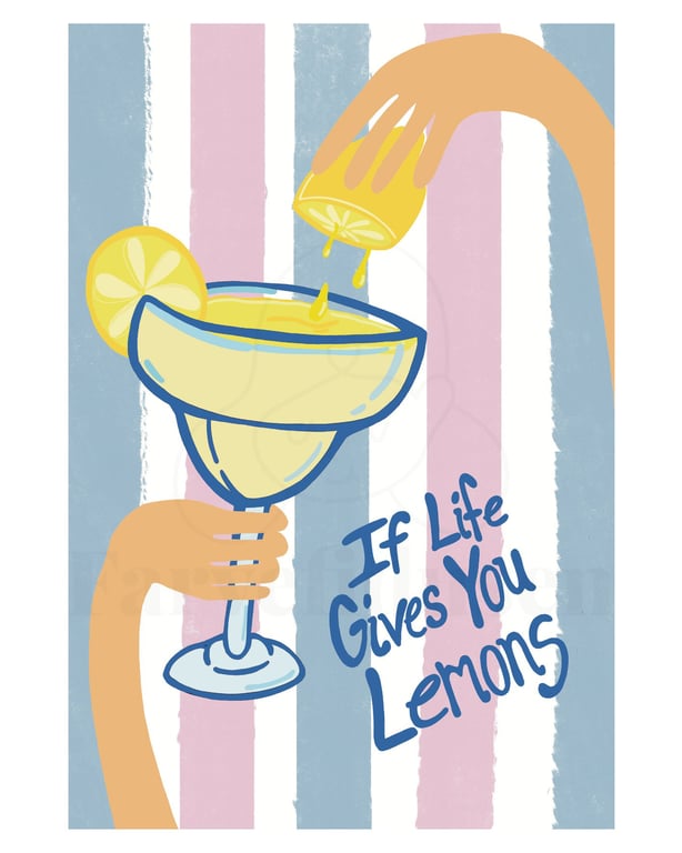 Plakat: if life gives you lemons Rosa