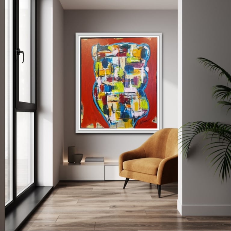 #1124 Unik kunstmaleri 100X120 cm SOLD