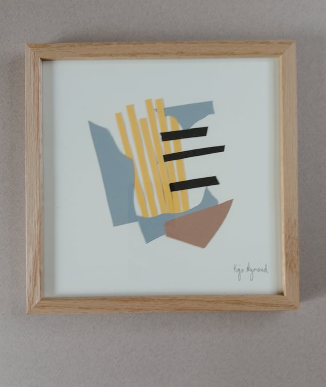 20x20cm - collage nr 1. - indrammet 