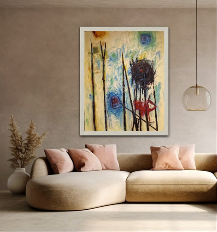 #1148 Maleri 120X150cm SOLD billede 4