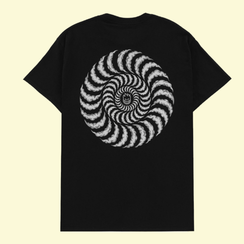 Spitfire tee, Smoke Swirl, Black/silver, Str. M & L (2)