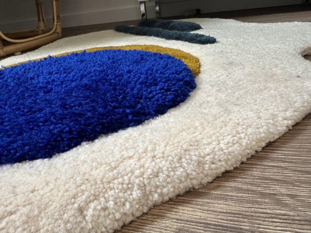 Tuftet gulvtæppe – Abstrakt kunst – Blanding af uld og akryl  billede 3