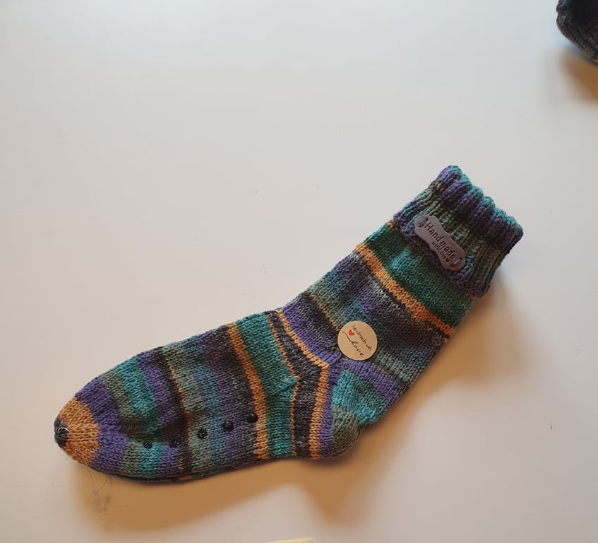 Skridsikre uldsokker størrelse 32-33