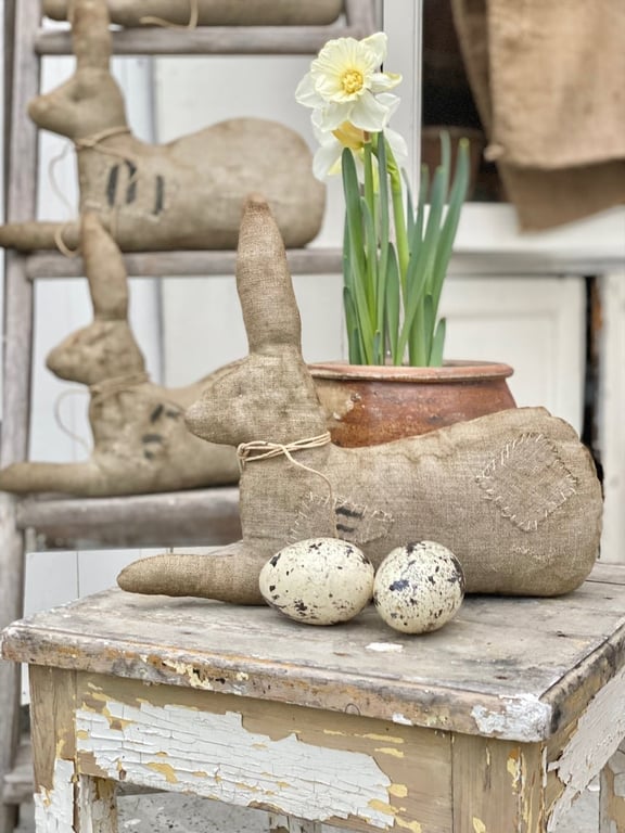 Håndsyet vintage hare. billede 6