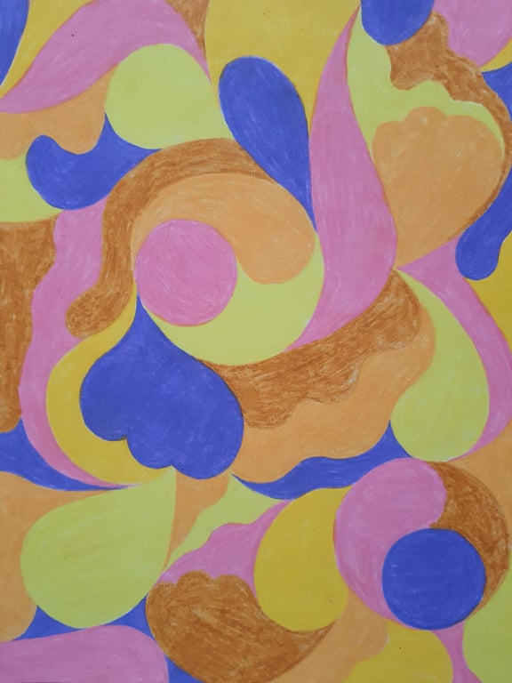 Original vokskridt tegning