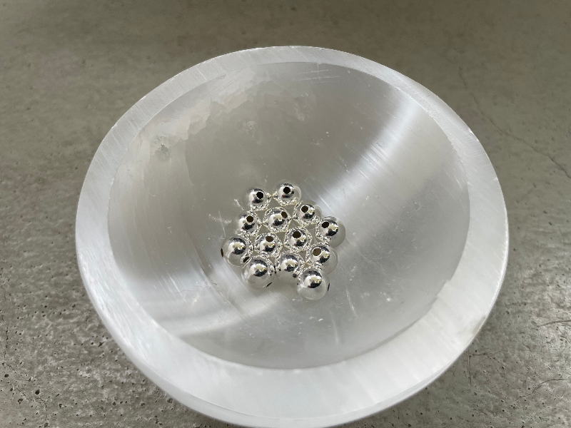 Glat perle 8 mm - 925 Sterlingsølv billede 3